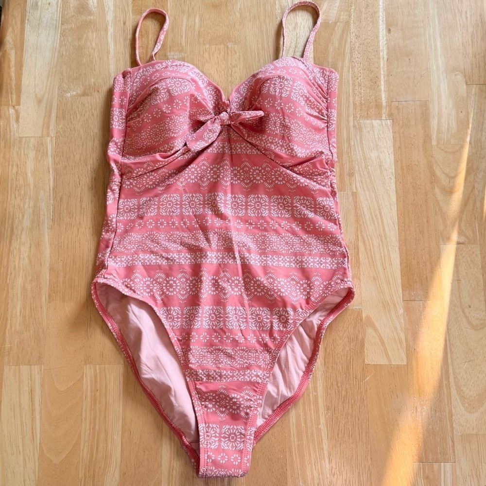 Robin Piccone Isla Bandeau One Piece Swimsuit Size 12 NWOT